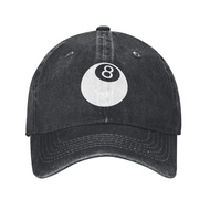 No 8 Pool Ball Snooker Cue GamePersonality Cotton Soft Baseball caps