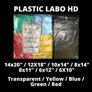 Labo Plastic HD 6x12 / 8x11/ 8x14 / 10x14 / 12x18 inch Plastic Bag / Plastic Packaging