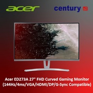 Acer ED273A 27" FHD Curved Gaming Monitor (144Hz/4ms/VGA/HDMI/DP/G-Sync Compatible) UM.HE3SM.A02