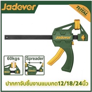 JADEVER ปากกาจับไม้ แบบกดเร่ง ยาว4/6/8/12/18/24นิ้ว เครื่องมือช่าง แคล้มจับชิ้นงาน แค้มจับไม้ ซีแค้ม ปากกาอัดไม้