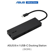 ASUS DC210 8 in 1 USB-C Dock USB-A USB-C HDMI 2.1 RJ45 Ethernet SD/MicroSD (สายพ่วง USB)