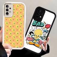 N43 Tweety Black and White Silicone Casing for Samsung A72 A52 A56 A33 A23 A52S A73 S25 Ultra A36 A3