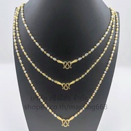 Necklace 2 Kings 3 Premium Grade Rice Grain Pattern Length 18-20-24 Inches Color 24k