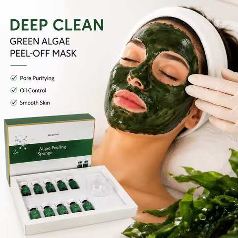 Algae Peeling Powder Facial Mask Natural Seaweed Bone Algae DIY SkinCare Repai Ac-ne Clean Pores Oil