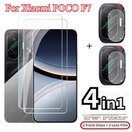 For Xiaomi POCO F7 5G 2025 Tempered Glass Screen Protector 4in1 Transparent HD Clear Coverage Camera