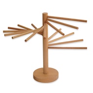 Pasta Drying Rack Wood Pasta Dryer Rack Spaghetti Noodle Dryer Pasta Hanger Rack with 16 Suspension