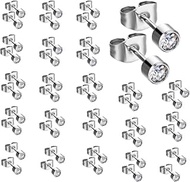 Ear Piercing Earrings Studs, Surgical Stainless Steel Cubic Zirconia CZ Piercing Studs Earrings, Nos