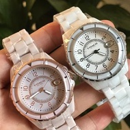 COACH手錶 蔻馳手錶 女生手錶 PRESTON系列陶瓷錶帶石英手錶 女士腕表精品錶 白色粉色陶瓷手錶