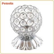Crystal Candle Tea Light Holder Ball Candlestick Rack for