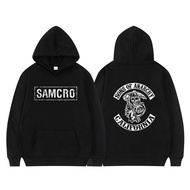 Sons Of Anarchy Samcro Double Sided Printed Hooded Sweatshirt For Men M-3XL