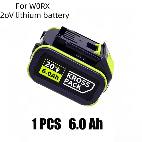 20V 6.0Ah 5pin Lithium Battery Pack for Worx WA3578 WA3520 WA3525 WA3579 Power Share Accessories pow
