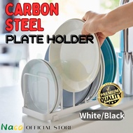 Carbon Steel 5 In 1 Multifunction Plate Holder Organizer Plate Upright Carbon Steel Dish Storage Dyi