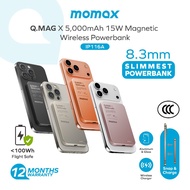 [CCC Certified] Momax 116A / 129 Qi2 Q.Mag X 5,000mAh 15W Magnetic Wireless Powerbank | Ultra Slim |