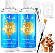 Air Dry Clay Glaze 6.8 OZ/200ml High Gloss Varnish Sealant to Prevent Cracking & Scratching While Pr