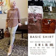 BASIC SHIRT by NCK Label kemeja RAYON TWILL ZARA seperti NAJWA TUNIK