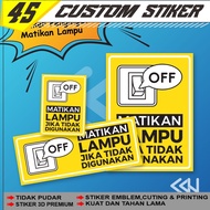 Stickers Sign Stickers Turn Off Lights | SAVE ELECTRICITY | Vinyl Material