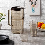 Pitcher Drinking Water Jug with 4 Pcs Glass Kettle Water Pot Water Jug