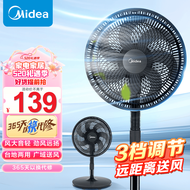 美的（Midea）电风扇 家用风扇 落地扇 空气循环扇 台式桌面小风扇 台地两用换气扇轻音节能宿舍台扇 【升级底盘】SAF30AB