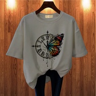 GET FASHION - BAJU KAOS DEWASA WANITA PRINT BUTTERFLY BLUS JUMBO ATASAN WANITA T SHIRT PRINT