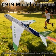 GREAT C919 Passenger Plane Model, PP USB Rechargeable Electric Foam Aircraft, 4 Colors 34*36*7.5cm H