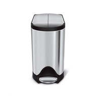 Simplehuman CW1899 10L Brushed Stainless Steel Butterfly Step Can (Black Trim)