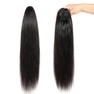 Straight Hair 100g 100% Human Hair  Grab Clip-In Human Hair Ponytail Hair Extension Ponytail Extensi