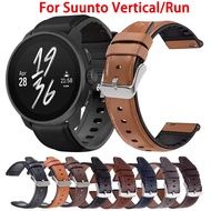 Leather Silicone Watchband with PC Case for SUUNTO RUN Replacement Silicone Strap for Suunto Vertica