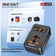 ONESAM OS-U70 25W Universal Converter Adapter Charger PD25W + QC20W Super Fast Charging UK Plug