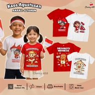 8.8 Cherry Children's August T-Shirt, Children's Anomali T-Shirt, August Theme, 24s Combed Material 