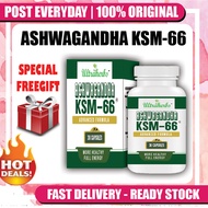 Ksm 66 Ashwagandha 100% Original HQ KSM-66 Murah Aswagandha Ashwaganda Ashvagganda Free Gift