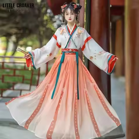 3M Chinese Traditional Hanfu Dress Women Han Dynasty Ancient Princess Dance Costume Embroidery Orien