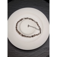 Herkimer Diamante Quartz Oilbase Stone Bracelet 4A 4x6.5mm F1246