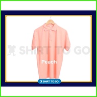 ◭  APRICOT CRUSH /  2024 Color of the Year / SOFTEX Plain  POLO SHIRT