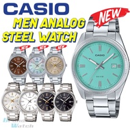 100% ORlGlNAL MTP-1302D MAN ANALOG QUARTZ STAINLESS STEEL LEATHER STRAP DRESS CASUAL BOY WATCH