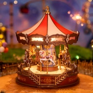Assembling Classic Carousel 3D Wooden Horse Carousel Music Box - Genuine ROLIFE