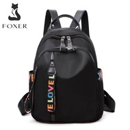 Foxer black backpack for women original backpack woman branded