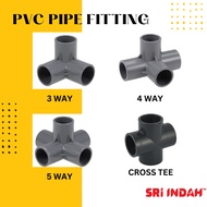 [READY STOCK] PEMASANGAN PAIP PVC , PVC PIPE FITTING – 3 WAY, 4 WAY, 5 WAYS, CROSS TEE,( 1” , ¾” )