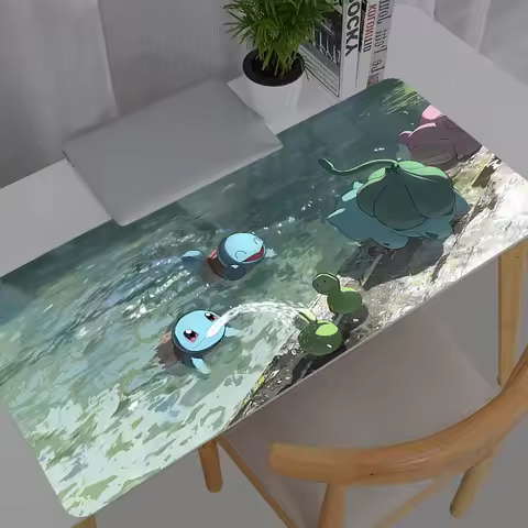 Mouse Pad Anime Pokemon Pikachu Gaming Accessories Mousepad Gamer PC Completo Computer Keyboard Desk
