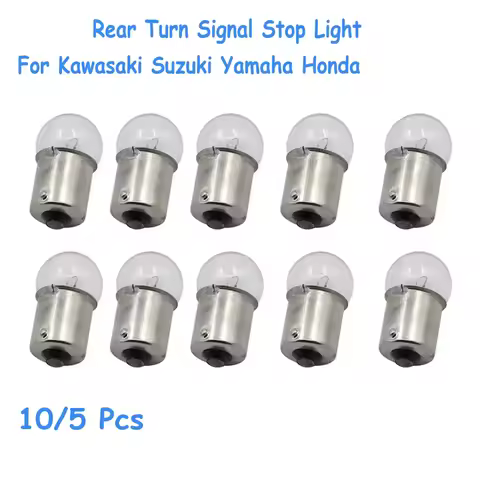 10/5 Pcs 6V Motorcycle Rear Turn Signal Stop Light Bulbs Lamps For Kawasaki Suzuki Yamaha Honda ST70