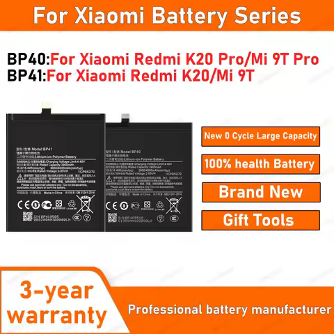 2025 Years 100% Original Replacement Battery For Xiaomi Redmi K20 Pro Mi 9T Pro Mi9T Redmi K20Pro Ba