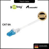 Goobay CAT 6A Patch Cable, LAN Cable U/UTP RJ45 (LSZH) - White - 10M, 15M, 20M, 30M, 50M (White)