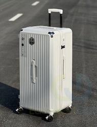 東西物聚 - 包送貨-奶白色-彈簧減震剎車輪行李箱行李喼-20寸