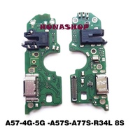 FLEXIBLE CHARGER CONNECTOR OPPO A57 4G 5G - A57S - A77S - A57 2022 CON HF + MIC