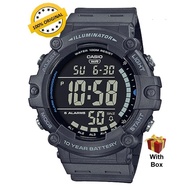 (Men) 100% ORIGINAL CASIO AE-1500WH-8BVDF Dual Time Digital Resin Strap Men Watch