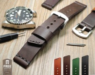 🇭🇰 包郵 🧡 PRIMRIA.com 深啡色 意大利制AA牛皮 錶帶 WOOD BROWN Saddle Leather Watch Strap Band 適用 : Rolex Panerai Om