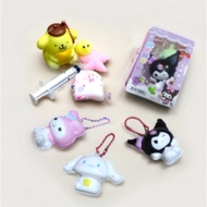 GANTUNGAN Squishy Mini Set Sanrio Cute Keychain+jelly Glitter Toy