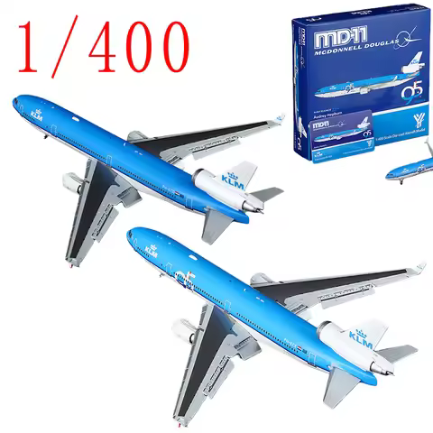 YY Wings Diecast 1/400 Scale KLM Royal Dutch Passenger Aircraft Model Alloy MD-11 Aviation Model Gif