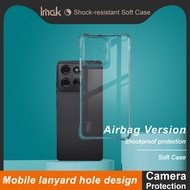 Imak for Motorola Moto G75 5G Shockproof Casing Clear Soft TPU Case Airbags Matte Black Silicone Bac
