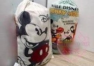 ♥小花花日本精品♥《Disney》迪士尼米奇Mickey法蘭絨 羊羔絨毯被雙面毯被站姿附束口袋12337101
