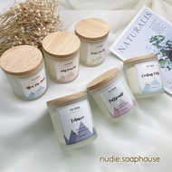 เทียนหอม ขนาด 90 กรัม nudie.soaphouse เทียนหอมไขถั่วเหลือง soy wax candle 100% ของขวัญ ของฝาก